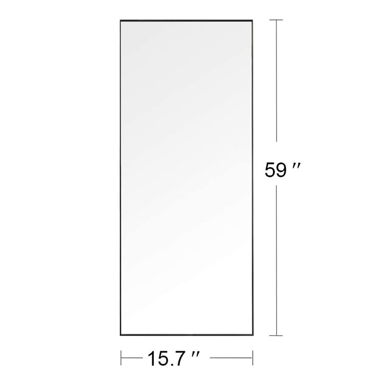 Everly Quinn Metal Rectangle Wall Mirror Wayfair